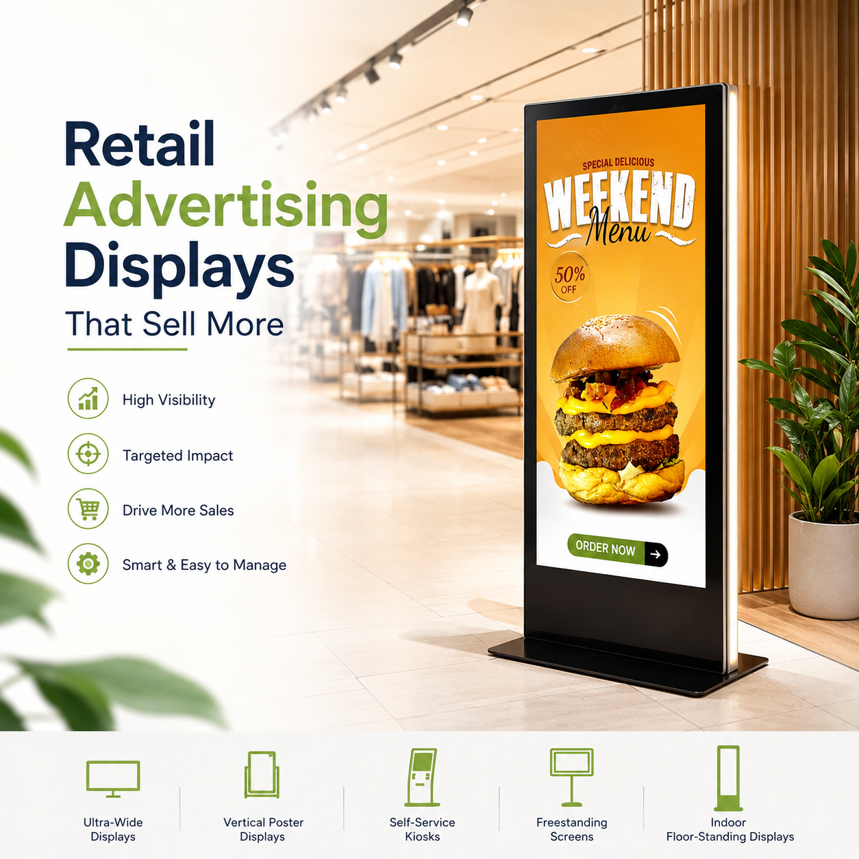 Interactive retail display used in a customer-facing environment